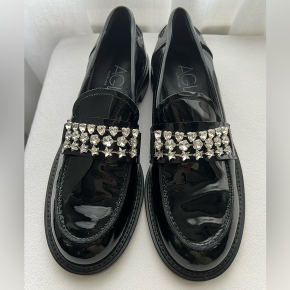 AGL Lola Strass Mixed Crystal Loafer Women's Size 9 New - Picture 2 of 14